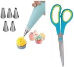 Urban Buy Multicolor Steel Nozzle And Big Scissors Kitchen Tool Set 7 pc