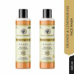 Khadi Natural Orange & Lemongrass Herbal Face Wash (Pack 2, 210ML)