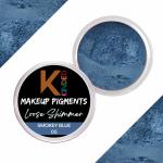 KINDED Smokey Blue Powder Loose Shimmer Glitter Eyeshadow for Women, 3 g