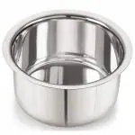 UPEN Platinum Stainless Steel Tope/Patila 1 liters Capacity (12 cm Diameter) - Silver (Gas Stove Friendly)