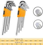 GSK Cut Hex Key Wrench, Torx Wrench, L shaped Wrench set of 18