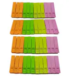 QinPin UV Resistant Plastic Cloth Clips for Outdoor Laundry Drying with Strong Hold - 48 Pack of Non-Slip, Weatherproof Clothes Pegs