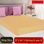 Mattress Protector Beige Waterproof Cover for King Size Bed 72 x 84 inch