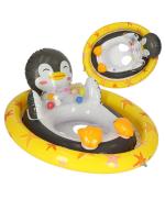KidZeeNie Inflatable Penguin Animal Kiddie Water Baby Float for Kids Safe Anti-flip Diaper Style Swim Tube Rider | Swim Pool Floater Ring for Toddlers Age 1-3|Multicolor (Pack of 1)