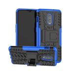 Accessories Kart Oneplus 6T Blue Polycarbonate Shockproff Dazzle Kick Stand Back Case Cover