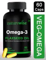 NatureWise Flaxseed Oil Capsules 1000mg Omega 3 Extra Virgin Cold Pressed
