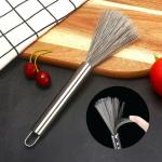 Lumber home and kitchen Non-stick pan cleaning brush pan cleaning brush Pan cleaning brush with scraper Pot Brush Household Easy to Clean Non-Sticking Oil Stain Kitchen Non-Stick Pot Dishwashing Pot Brush (1 PCS)