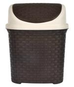 Kuber Industries Brown Stainless Steel, Plastic Garbage Bin