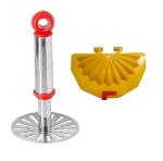 URBAN BUY Stainless Steel Pav Bhaji Masher With 1 Pcs Solid Plastic Gujiya and Multicolour, Pack of 2