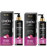 WON AYURVEDA Onion Hair Conditioner & Onion Hair Shampoo | Best Hair CarePack- Pack of 3