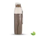 Trueware Aqua Bliss PU Insulated Plastic Water Bottle 600 ML BPA Free Kids Bottle School, Office, College, Travel, Sports Bottle