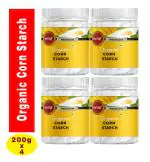 Red Cliff Organic Corn Starch Powder | Combo Pack Of 4 | 200gX4 |