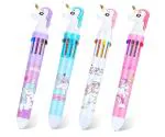 SAMVARDHAN 10 In 1 Unicorn Ball Pen I Ballpoint I Ball Pen I Gel Pen I Pen I Writing Tool (Pack Of 4|Random Color)|Blue
