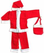 Vlog Bazar 2 Christmas Santa Claus Dress for 5 Year Kids Costume Wear ()
