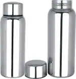 Apeiron Silver Stainless Steel Water Bottle 500 ml (Pack Of 2)