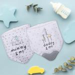Baby Moo Feeding Bandana Bibs Pack Of 2 Mummy Baby Elephant White