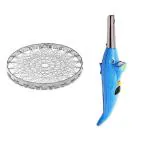 Blue Wonder Dolphine Shape Electric Gas Lighter With Stainless Steel Mini Tandoor and Multicolour, Pack of 2