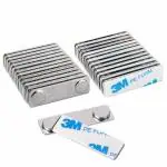 Techmahoday 24 Sets Strong Steel Name Badge - Magnetic Tag Holders with 2 Neodymium