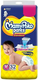 MamyPoko Mamy Poko Medium Size Pack OF 1 - M (32 Pieces)