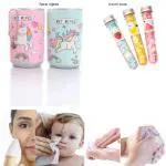 BBYARAJ Wet Tissue, Wipes, Cleaning Face and Body Wipes for Kids, Women, and Men with 3 tube shape bottle paper soap clean