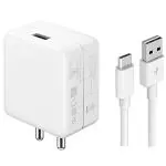 Wizon IPY 65W, 6A Mobile Charger Usb-C Cable Charger Cord Compatible with VOOC Realme and all Supported device (White)