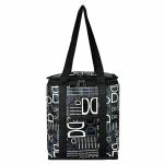 MSclassy D Printed Rexien Lunch Bag Lunch Tote Bag for Men & Women (Black)
