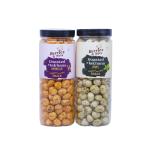 Berries & Nuts Roasted Makhana Combo Pack - Barbecue and Mint Flavours (70 Grams Each) | Healthy Snacks, Super Food