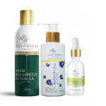 COCO ROOTS ORGANIC Bringa black seed oil +butterfly pea cleanser +Anti frizz hair serum Pack of 3 Combo Set