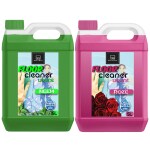 BLISS & BLUSH Floor Cleaner liquid 10 Liter Green & Rose pack of 2| Suitable for All Floor Cleaner Mops | Kills 99.9% Germs