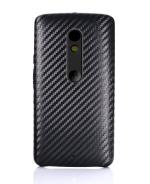 Tarkan Black Leather Back Cover For Moto X Force