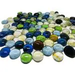 COLOUR STONE Multi Colour Glass Stones Decorative Aquarium and Vase Fillers Pebbles for Garden & Home Decor (Transparent, 2 Kg)