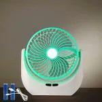 Homezy USB Fan, USB Desk Fan Table Fan with Strong Airflow & Quiet Operation, Portable Cooling Fan Speed Adjustable with Rotatable Head for Home Office Bedroom Travel Camping Table and Desktop (Multi)
