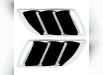 YOURKARTS.COM Car Decorative Air Flow Duct Racing Side Scoop Vent Air Flow Sticker Universal for All Cars(CHROME)