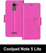 Sbms Coolpad Note 5 Lite Pink Artificial Leather Shock Proof Flip Cover
