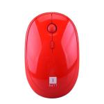 iBall Cherry Wireless Mouse with Silent Keys Shiny Red I 2.4 GHz High Speed I Slient Clicks I 800/1200/1600 Dpi I Adjustable Speed - Red