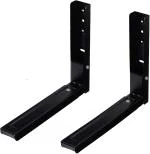 R.O.H.C Black Carbon Steel Oven and Microwave Wall Mount Stand