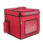 Delivery Champ Polyester Red Maxim Insulated Water Stain Repellent Food Pizza Courier Delivery Bag, 67 Ltrs