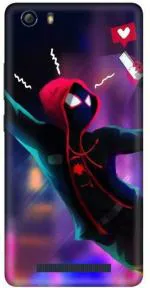 aadia Gionee Marathon M5 Lite Matte Vinyl Spiderman Printed Mobile Skin Sticker with Scratch Resistant Lamination