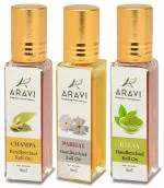 ARAVI Natural Long Lasting Fragrance Deodorant For Men And Women 8 ml - Pack Of 3