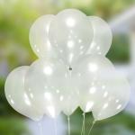 SPECIALYOU.IN Metallic white balloons for decoration, balloon decoration for birthday, anniversary, transparent balloon for birthday decor, balloons for decoration, baptism decorations items- 50 pcs