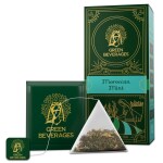 Green Beverages Moroccan Mint Green Tea - 27 Pyramid Tea Bags | Natural Fresh & Pure | Boosts Immunity and Improves Digestion