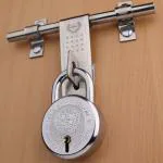 Harrison Padlocks/Round Padlock 70mm 7 Lever with 3 Keys T-26-0279 Pack of 1/ Mild Steel Material/Bright Chrome Polished Finish/Door Lock, Shutter Lock, Godown Lock, gate Lock