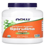 NOW Foods, Certified Organic Spirulina, 500 mg, 500 Tablets