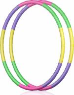 Optimus Adjustable Plastic Hula Hoop Exersice Fitness Rings (Pack of 2)