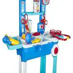 Smartcraft Doctor Set Doctor Playset Case Workbench 2 in 1 Medical Box with Suitcase Trolley