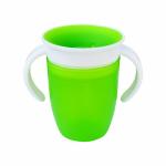 The Little Lookers Leak Proof/Spill Proof Transition Training Sipper/ 360 Degree Sippy Cups with Handles | Easy to Grip Miracle Cups for Toddlers/Kids/Children 207 ml/ 7 oz. (Green)
