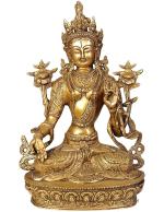 Idol Collections Golden Brass Tibetan Buddhist Goddes Idol