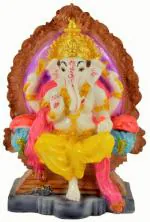 Real Craft Multicolor Polyresin Ganesha Religious Idol