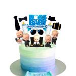 Zyozique Boss Baby Birthday Party Supplies Include Cup Cake Topper and Cake Topper