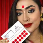 PERPAA Kumkum Red Round Bindi Book for Ladies Forehead (Stick On) (Size 1, Diameter 15mm)